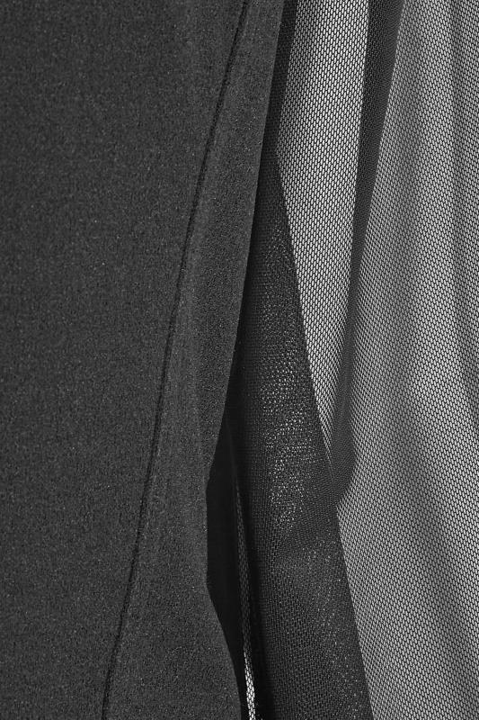 LTS Tall Black Corset Mesh Sleeve Top 5