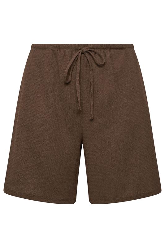 YOURSET Curve 2 PACK Black & Brown Crinkle Shorts | Yours Clothing 10