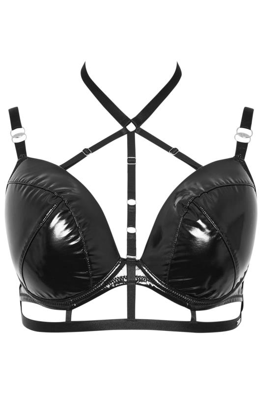 Soutien-gorge En Cuir Verni Ouvert – Dos Nu, Sans Armatures, Pour Soirée Ou Lingerie