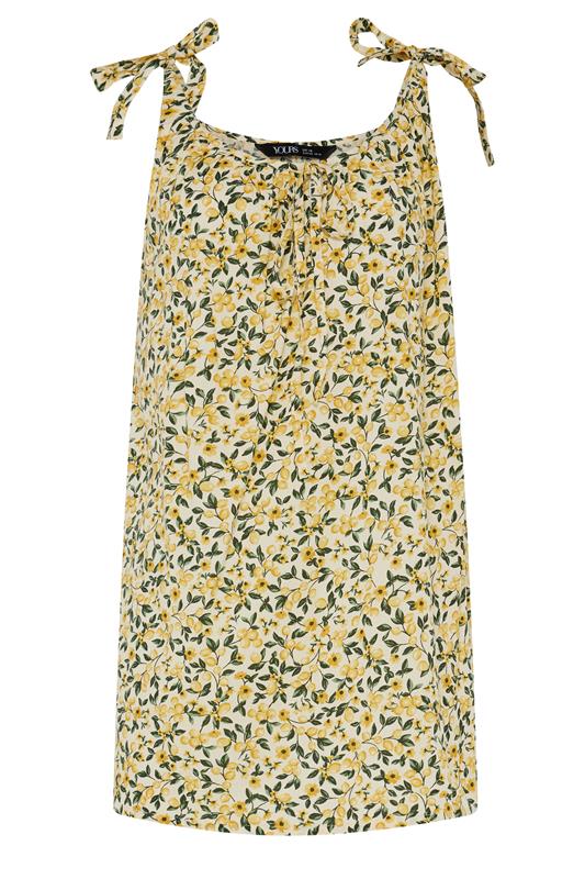YOURS Plus Size Yellow Lemon Cami Vest Top | Yours Clothing 5