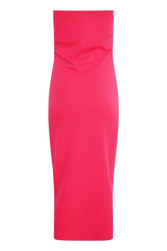 LTS Tall Hot Pink Bandeau Midi Dress 7