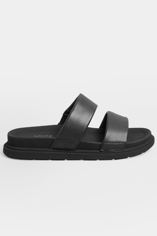 LIMITED COLLECTION Black Two Strap Sandals In Extra Wide EEE Fit | Yours Clothing 2
