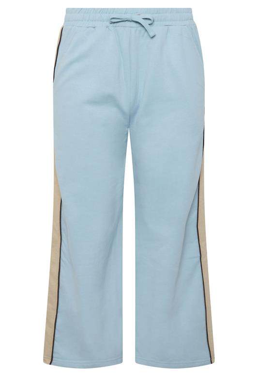 PixieGirl Petite Women's Blue & Brown Colourblock Wide Leg Joggers | PixieGirl 2