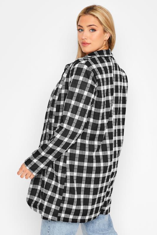 Plus Size LIMITED COLLECTION Black & White Check Blazer | Yours Clothing 3