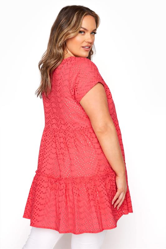 Curve Bright Pink Smock Tiered Tunic Top_C.jpg