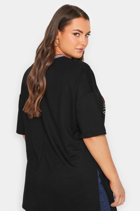 YOURS Curve Plus Size Black 'San Diego' Slogan T-Shirt | Yours Clothing  3