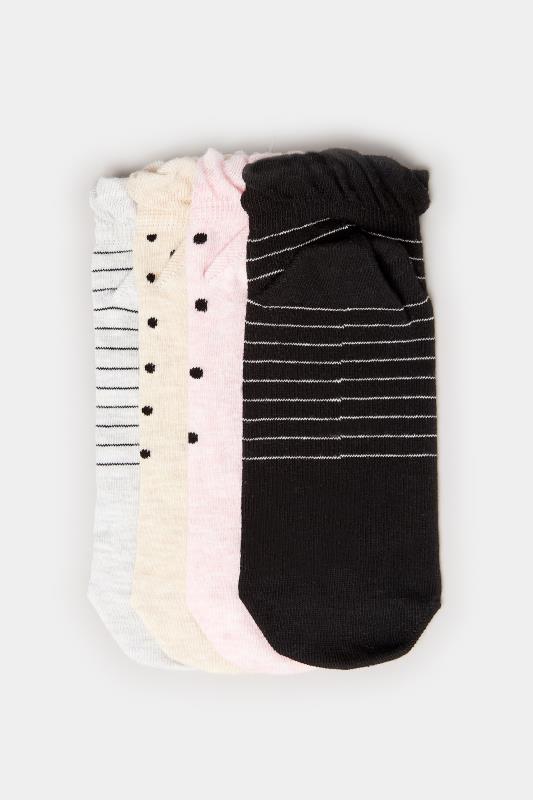YOURS Curve 4 PACK Cat Print Trainer Socks | Yours Clothing  5