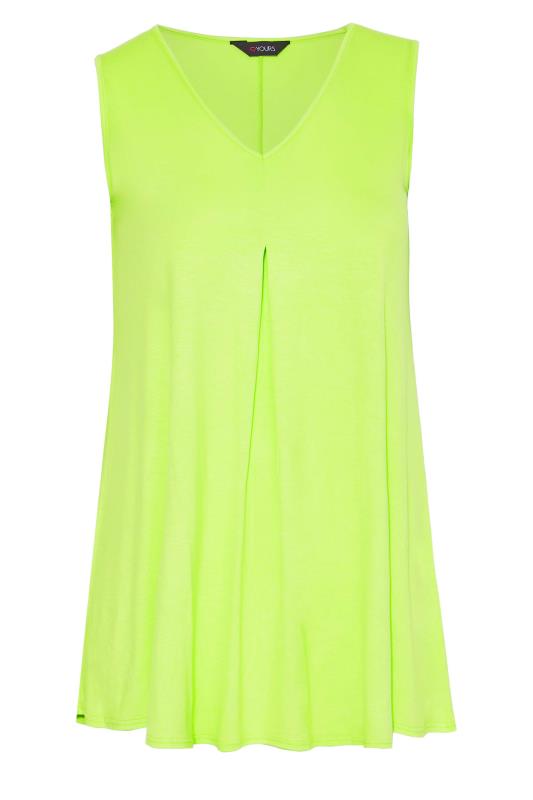 Plus Size Lime Green Swing Vest Top | Yours Clothing 5