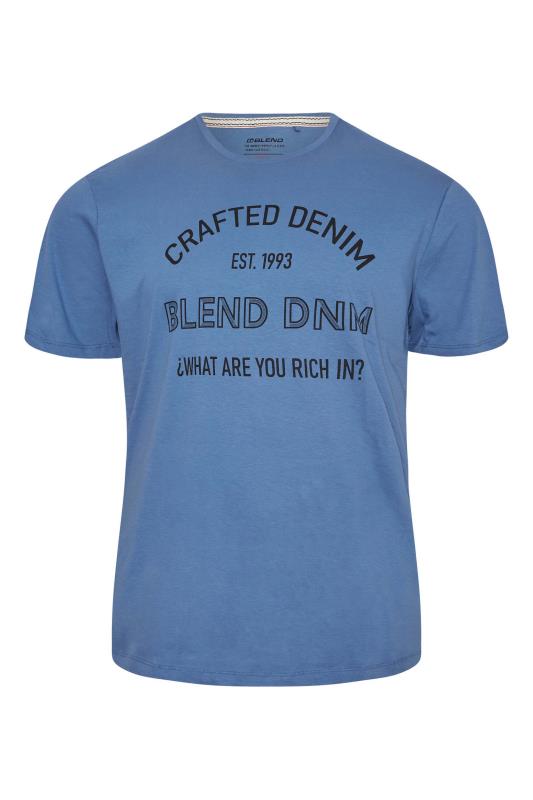 BLEND Big & Tall Blue 'Crafted' Print T-Shirt_X.jpg