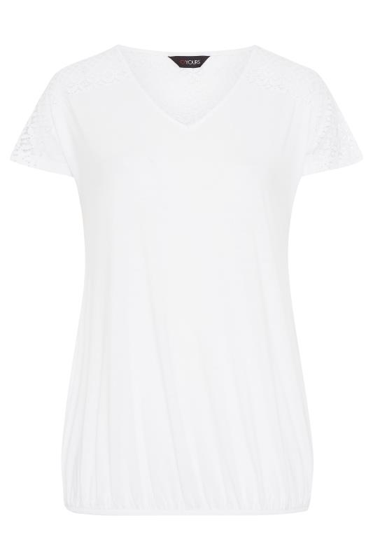 white bubble hem t shirt