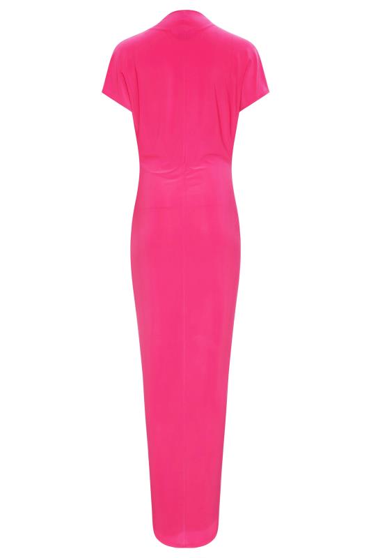 LTS Tall Hot Pink Wrap Dress 7