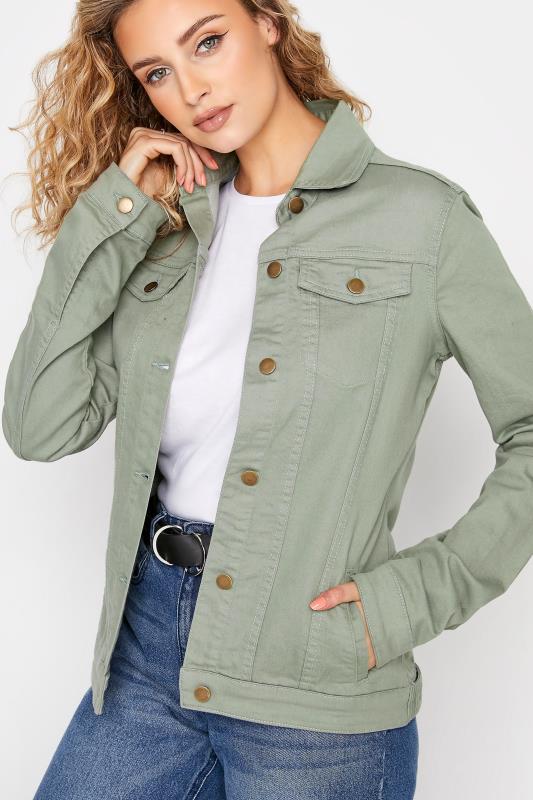 Tall Women's LTS Sage Green Denim Twill Jacket | Long Tall Sally 4