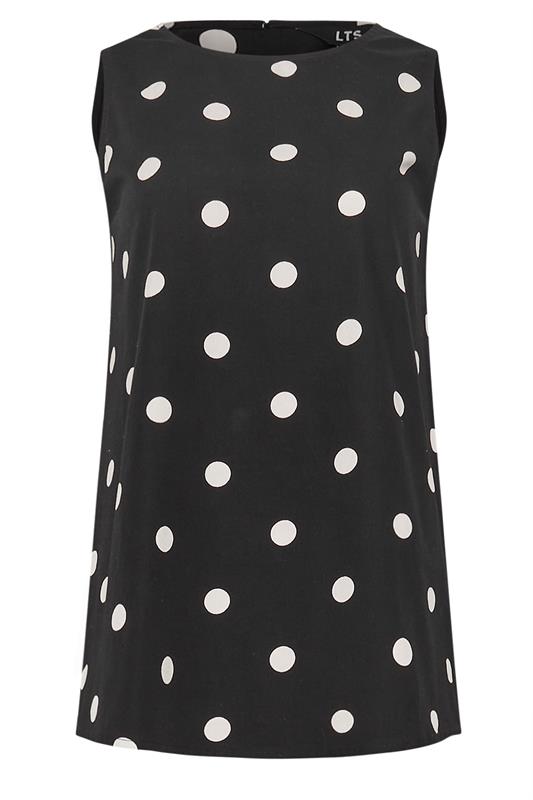 LTS Tall Women's Black Polka Dot Print Vest Top | Long Tall Sally 5