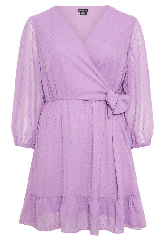 Evans Purple Wrap Mini Dress 5