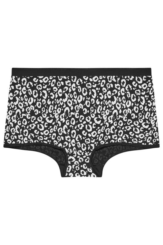 YOURS Plus Size 5 PACK Black Animal Print Shorts | Yours Clothing 6