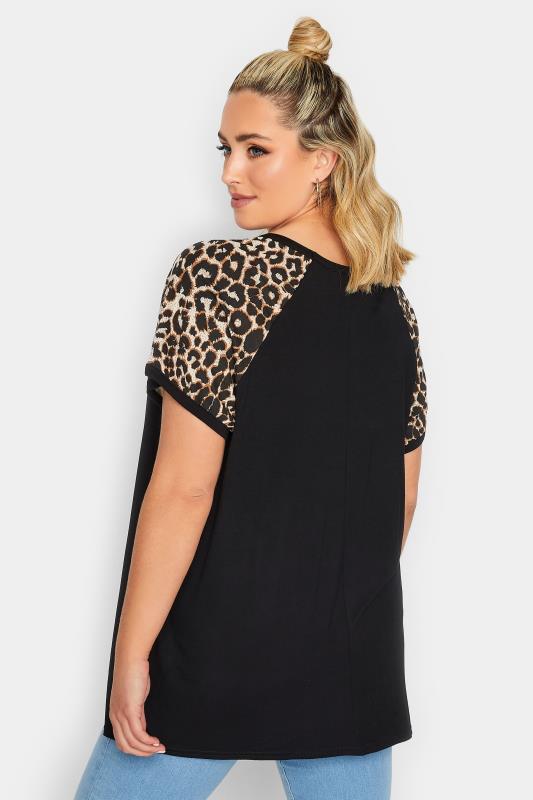 LIMITED COLLECTION Plus Size Hot Pink Leopard Print Short Sleeve T-Shirt | Yours Clothing  3