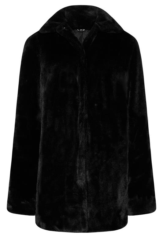LTS Tall Black Faux Fur Jacket 7