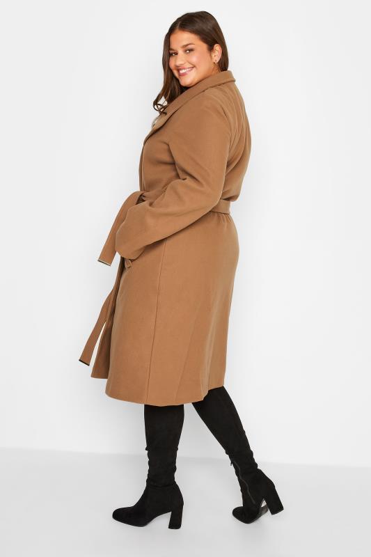 LTS Tall Women's Tan Brown Belted Coat | Long Tall Sally 3