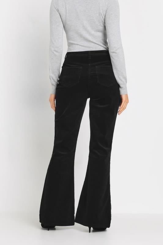 LTS Tall Black Cord Detail Flare Trousers | Long Tall Sally 4