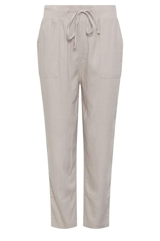 M&Co Natural Brown Linen Cropped Trousers | M&Co 5