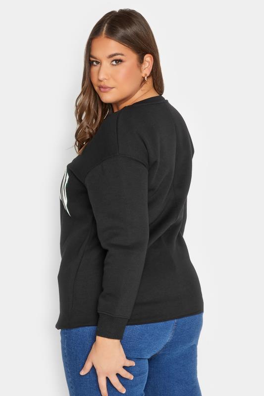 Plus Size Black 'Brooklyn' Slogan Sweatshirt | Yours Clothing 3