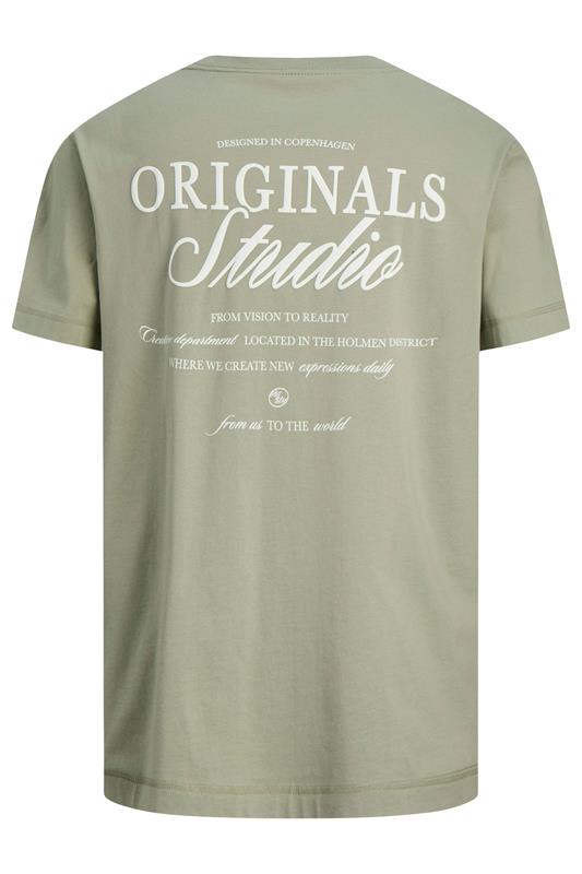 JACK & JONES Big & Tall Seagrass Green Studio Graphic T-Shirt | BadRhino 5