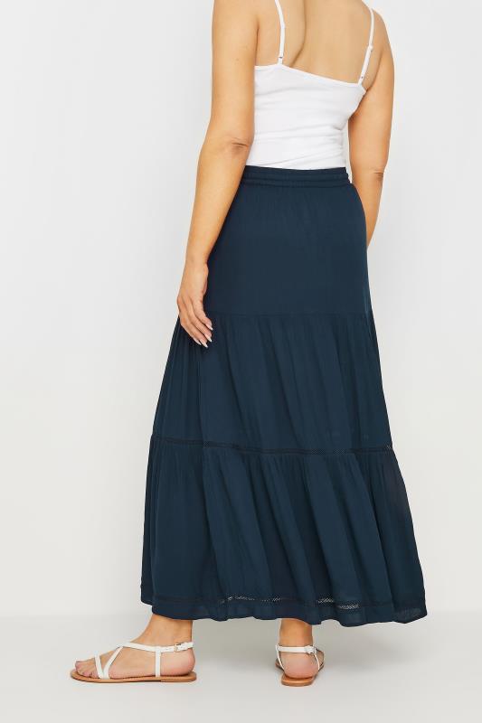 M&Co Navy Blue Tiered Maxi Skirt | M&Co 4
