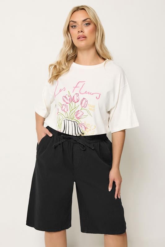  YOURS Jort en denim noir