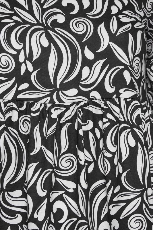 YOURS Plus Size Black Abstract Print Smock Tunic Dress | Yours Clothing 5