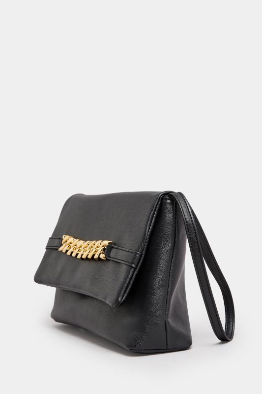 Black Chain Front Bag | Yours Clothing 2