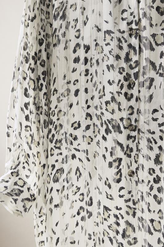 EVANS Plus Size Ivory White Leopard Print Blouse | Evans  8