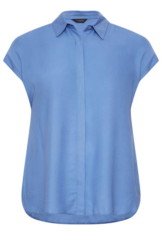 YOURS Plus Size Blue Short Sleeve Shirt | Yours Clothing 6