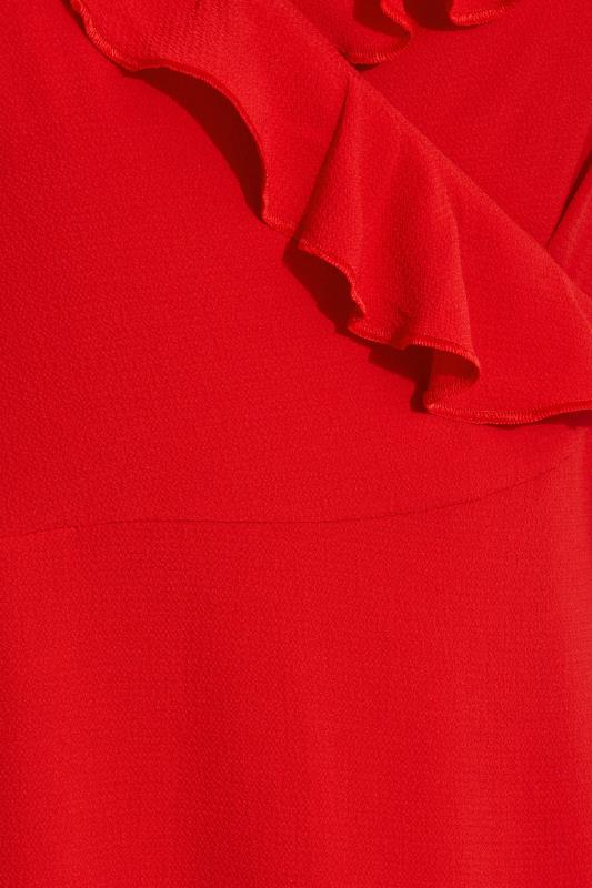 YOURS LONDON Curve Red Ruffle Wrap Maxi Dress_Z.jpg