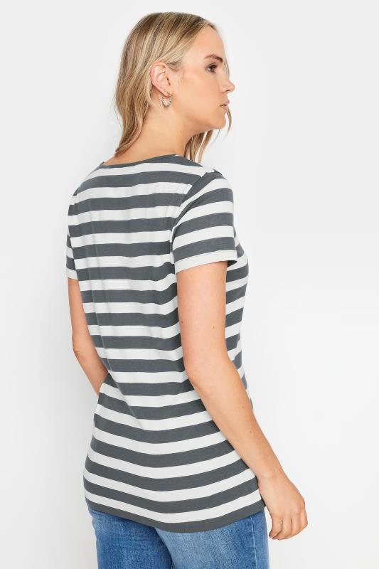 LTS Tall Charcoal Grey Striped Top | Long Tall Sally 3