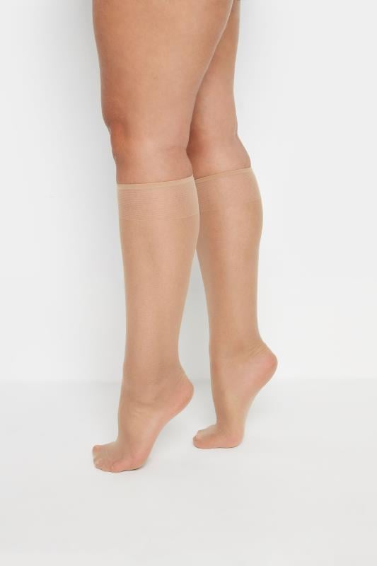 YOURS Plus Size 5 PACK Natural Brown Sheer Knee High Socks | Yours Clothing  2