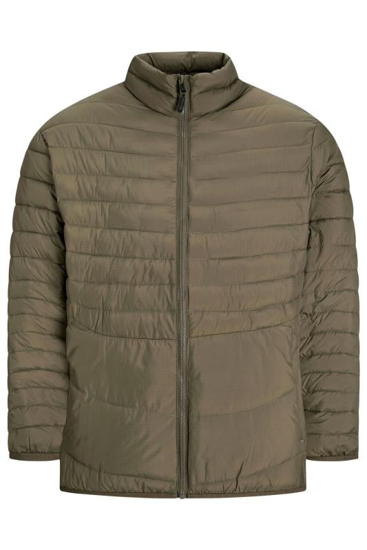 JACK & JONES Brown Collared Puffer Jacket | BadRhino 2