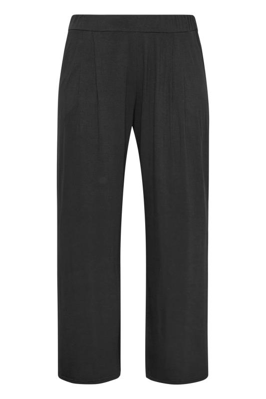 YOURS Plus Size Black Pleat Front Wide Leg Trousers | Yours Clothing 6