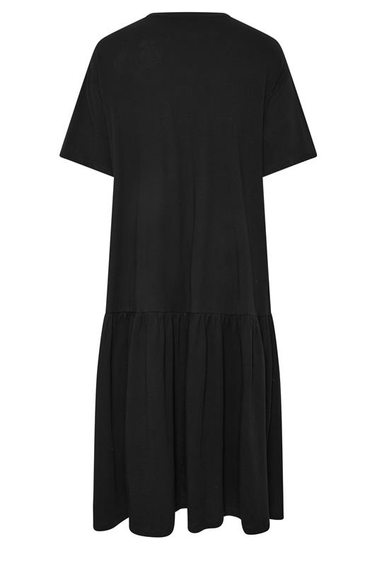 YOURS Plus Size Black Drop Waist Maxi Dress | Yours Clothing 6