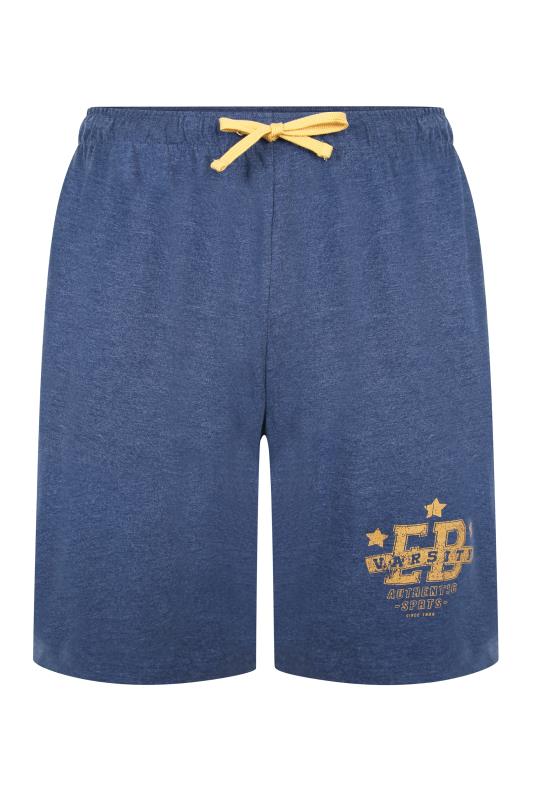  Grande Taille ED BAXTER Big & Tall Blue Varsity Shorts