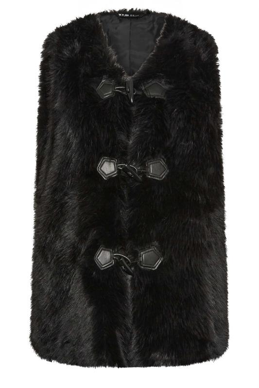 YOURS Plus Size Black Faux Fur Gilet | Yours Clothing 6