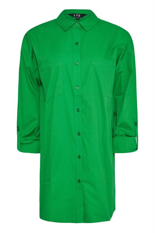 LTS Tall Apple Green Oversized Cotton Shirt 7