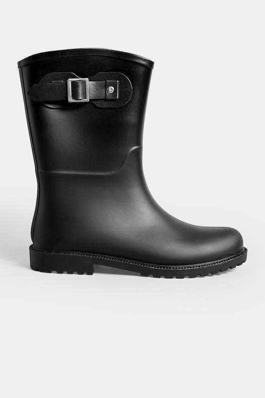 PixieGirl Black Chelsea Welly Boots In Standard D Fit 3