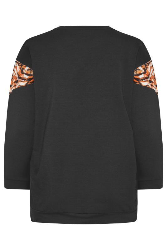 Curve Black Animal Print Sweatshirt 7