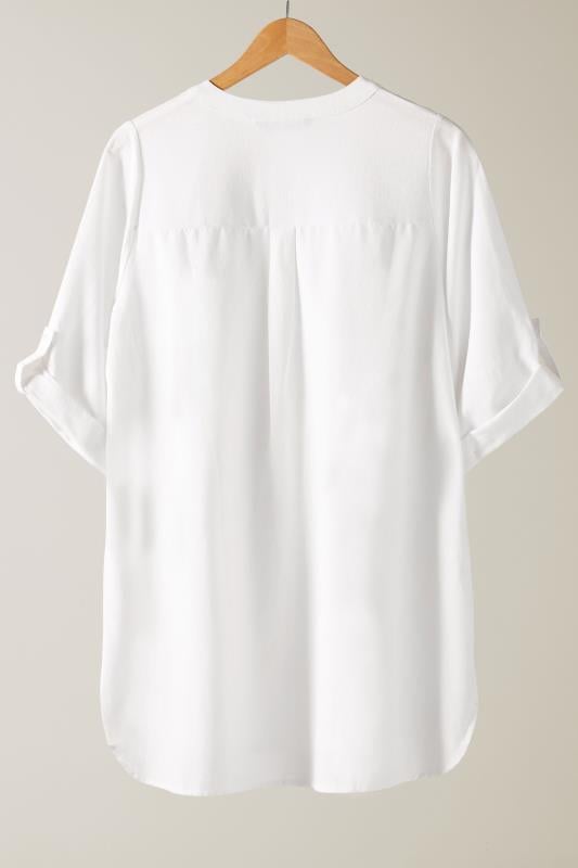 EVANS Plus Size White Linen Utility Top | Evans  6