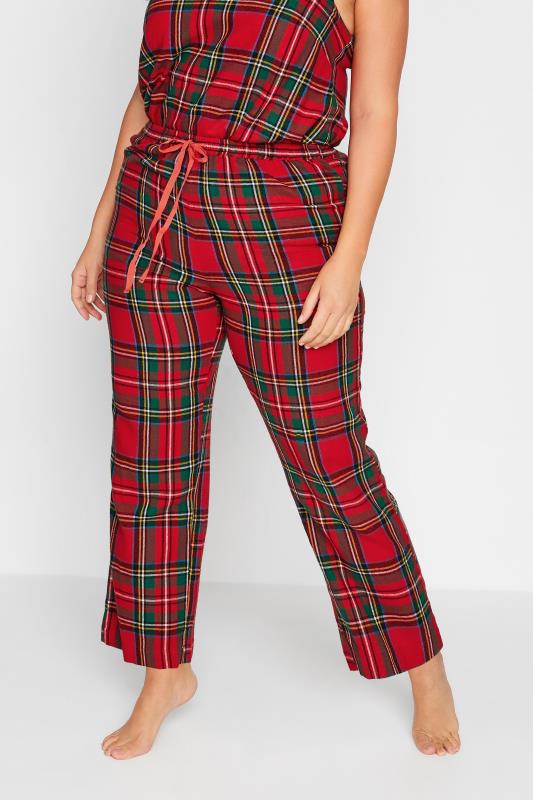  Grande Taille LIMITED COLLECTION Curve Red Tartan Check Pyjama Bottoms