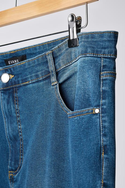 EVANS Plus Size Curve Fit Blue Mid Wash Bootcut Jeans | Evans 6
