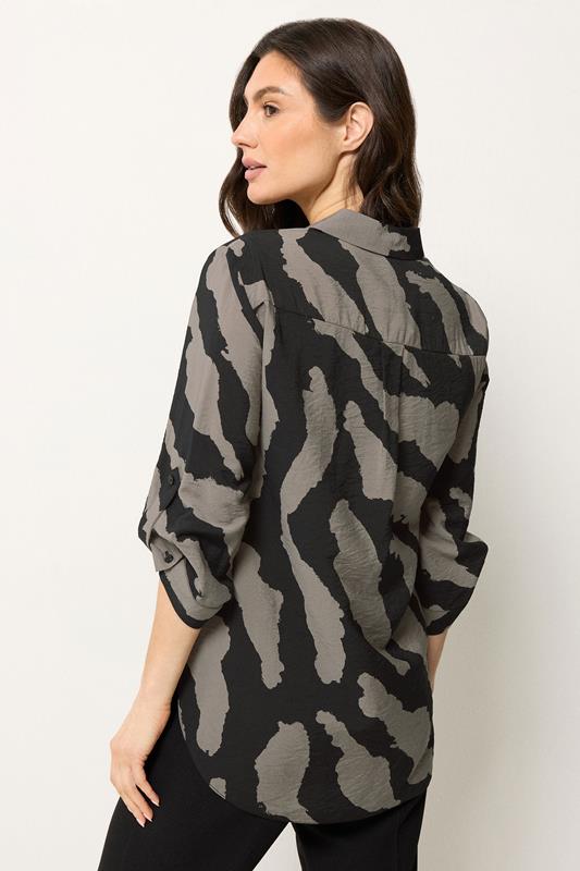 M&Co Grey & Black Animal Print Shirt 4