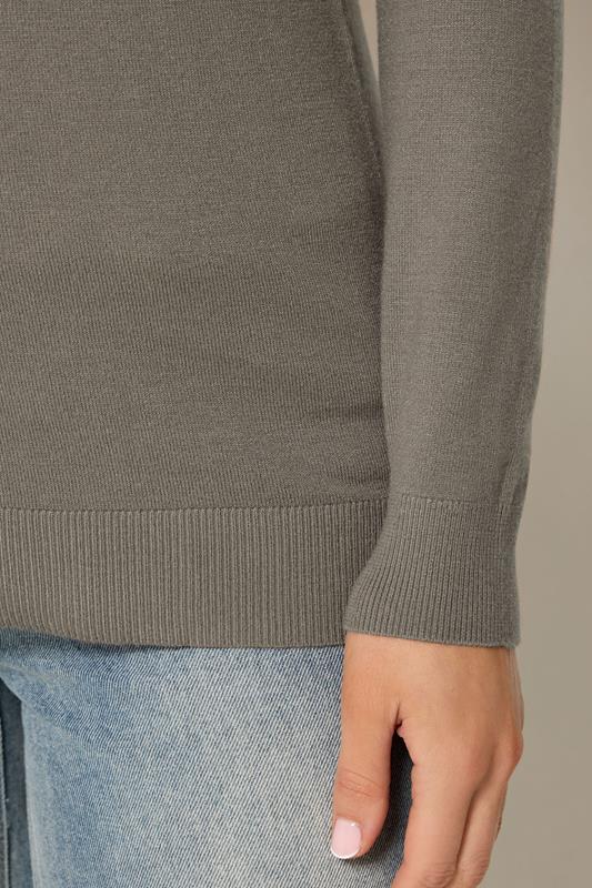 LTS Tall Women's Mocha Brown Knitted Crew Neck Jumper | Long Tall Sally 4