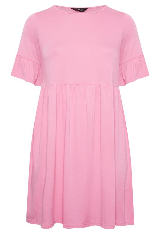 YOURS Plus Size Pink Smock Tunic Dress | Yours Clothing 6