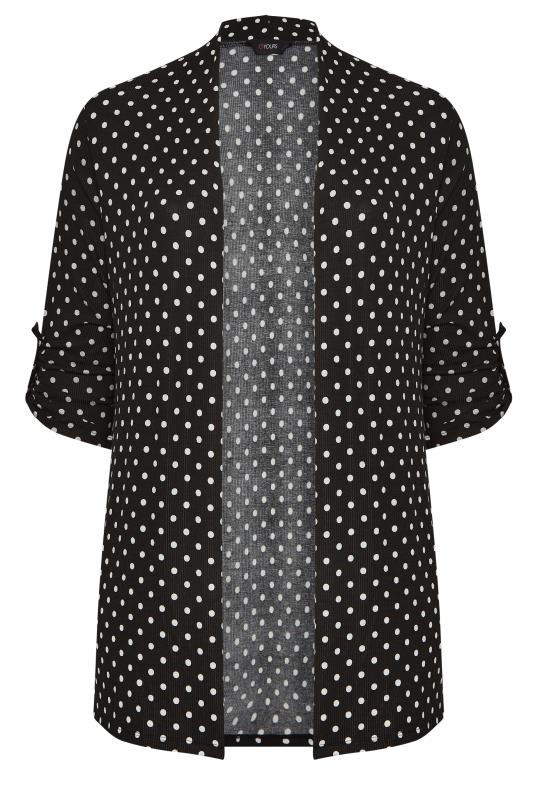 YOURS Curve Plus Size Black Polka Dot Cardigan | Yours Clothing  6